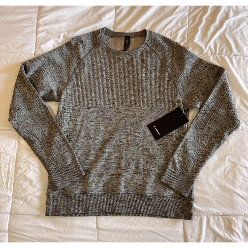 New Lululemon Small Pullover Engineered Warmth LS Crew VPOR/GULG/BLK Sold Out